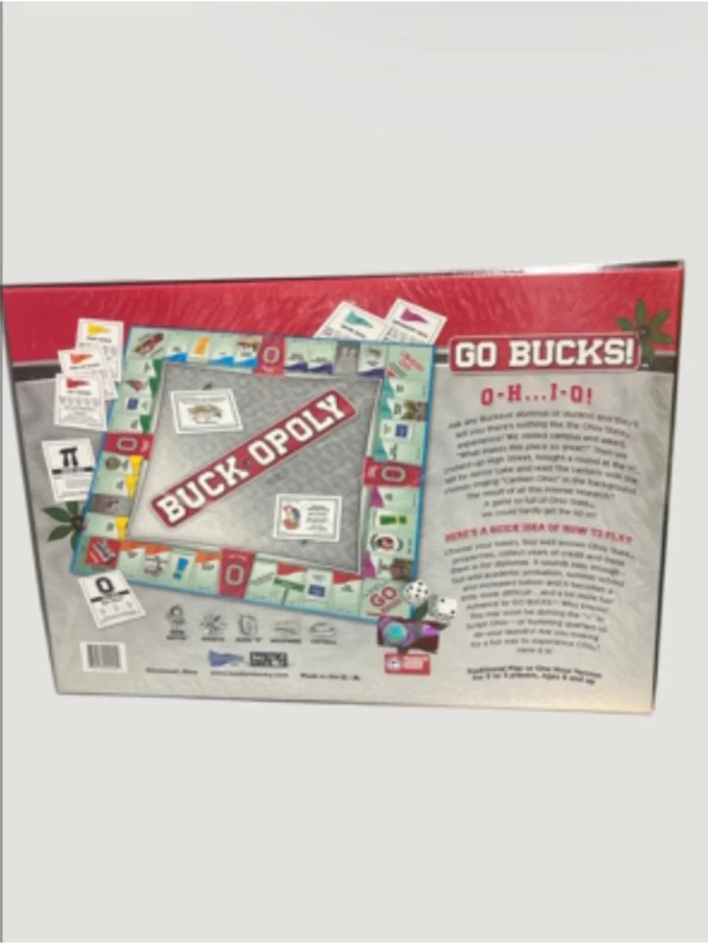Buck-Opoly Board Game — Red & White Team Edition